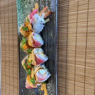 a close up of a plate of food