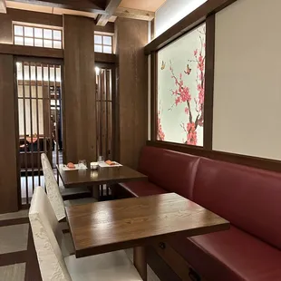 a view of the dining area