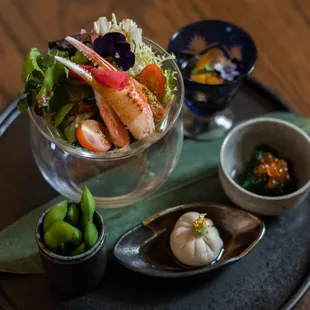 a plate of food on a table