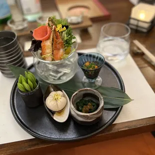 a plate of food on a table