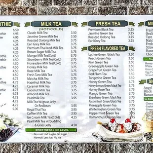 Full menu as of 9/4/2022. I suspect that some prices are in actuality a bit higher than posted here, though.