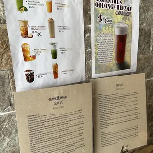 additional menu items