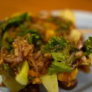 a plate of food on a table