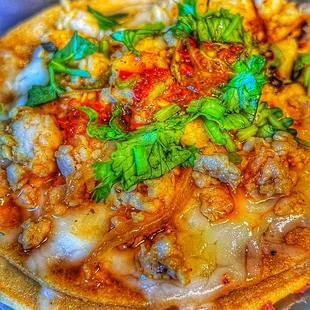 Pollo taco con Queso (with cheese)