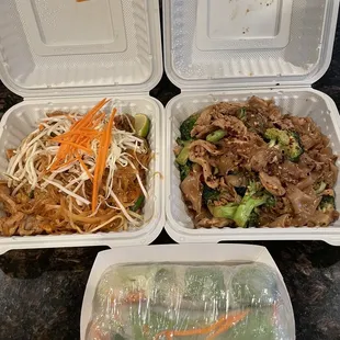 N1. Pad Thai N4. Pad See Ew spring A1. Fresh Salad Rolls so good
