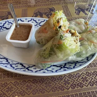 Salad rolls.