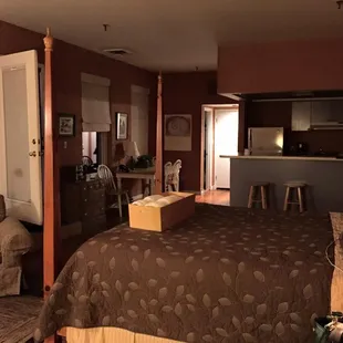 Room #3 - view of the kitchen/dining half of the suite.