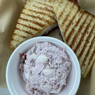 Turkey Cranberry Panini with Cherry Salad
