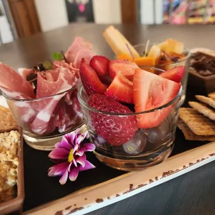 a variety of appetizers