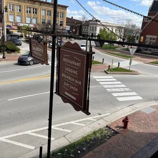 Street sign from balcony