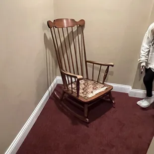 Supposedly this rocking chair is haunted by the ghost of Jessie james