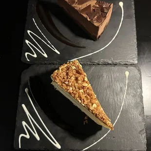 Almond Cake and Chocolate Mousse Cake