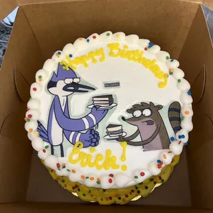 Custom cake with printed image