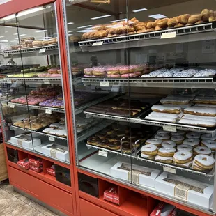a display of donuts