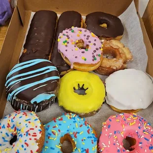 a box of assorted donuts