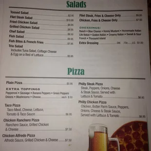 the menu
