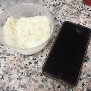 Takeout sticky rice for $3 - VERY small portion