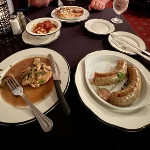 Italian sausage  Chicken Marsala GLUTEN FREE pasta  Lasagna