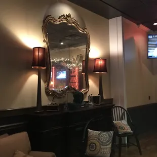 a mirror on the wall