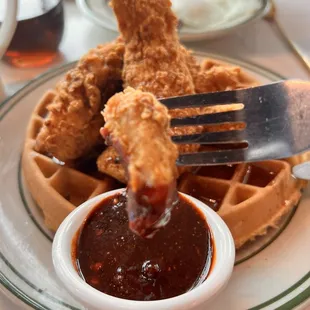 Spicy Chicken and Waffle