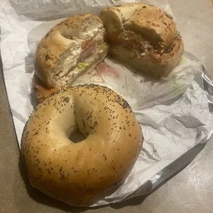 Nova Scotia Lox with Cream Cheese, Poppy Bagel