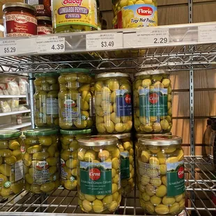 Pickled olives.