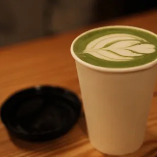A matcha latte