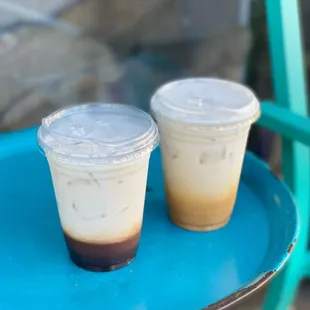 Nutella latte and Thai-dee haupia latte