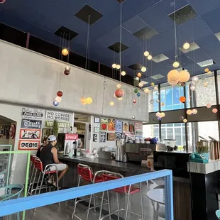 the interior of a restaurant
