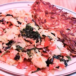 Veggie Scramble with Hash Browns