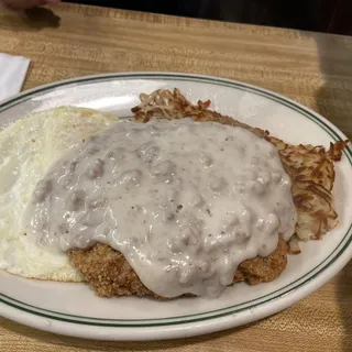 Chicken Fried Steak with 2 Eggs