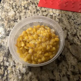 Overcooked too sweet creamed corn