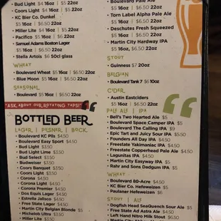 Beer options