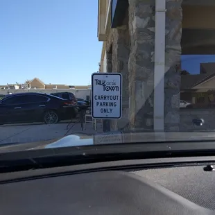 Designated carryout parking.