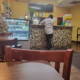 Counter view from the dining area