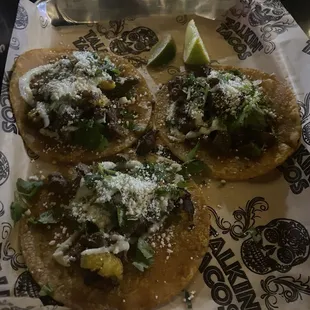 Caribbean trio tacos