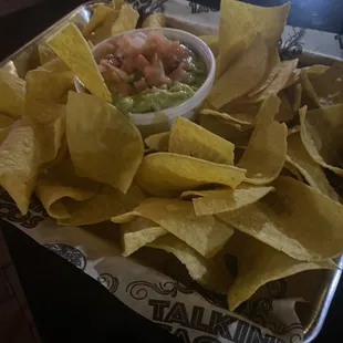 Guacamole and chips