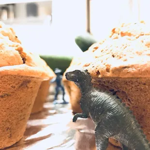 Sweet zucchini muffins; made with brown sugar and fresh zucchini.