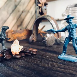 a toy soldier with a gun