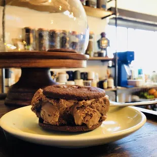 a chocolate ice cream sandwich