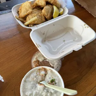 5 piece Rock Fish and Seafood Chowder