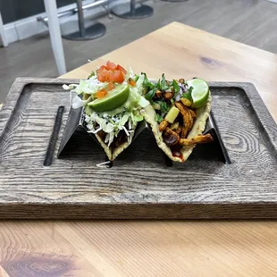 Amazing tacos with homemade shell !!!!