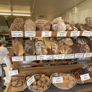 a variety of breads and pastries