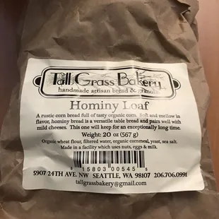 Hominy Loaf