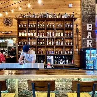a man behind the bar