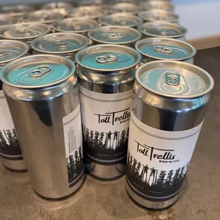 six cans of tall trellis