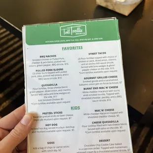 Food menu