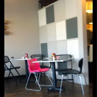 a table and chairs