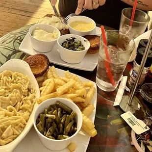 a table full of food