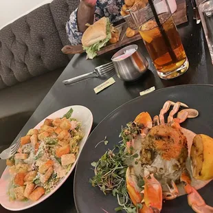 Stuffed crab with Ceasar Salad
